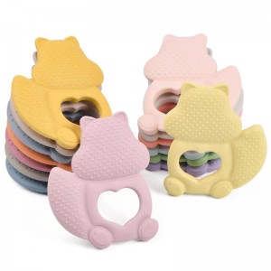 Egern tegneserie bpa gratisny baby teether legetøj silikone baby tygge legetøj teether blød tyggelegetøj baby tænder stokker kogbar madklasse silikone teether
